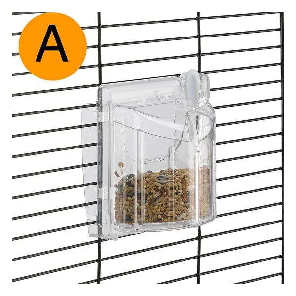 Ferplast 52003817 Vogelheim REKORD 4, muhabbet kuşları için, komple donanım, Ölçüler: 60 x 32,5 x 57,5 cm, siyah - Görsel 8