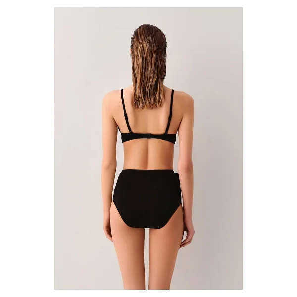 Suwen Yüksek Bel Bağcıklı Bikini Alt - Görsel 3