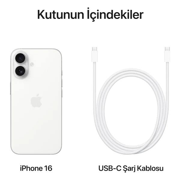 iPhone 16 128 GB Beyaz - Görsel 6