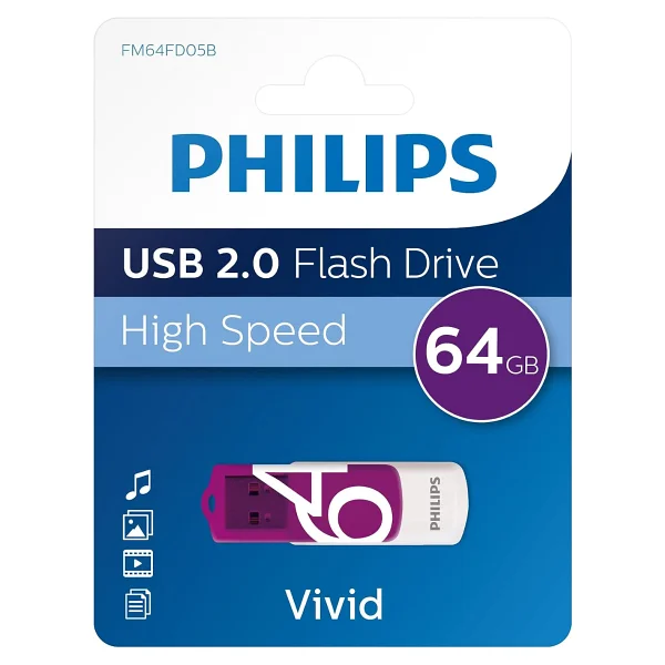 Philips FM64FD05B/00 64 GB USB 2.0 Flash Bellek - Görsel 2
