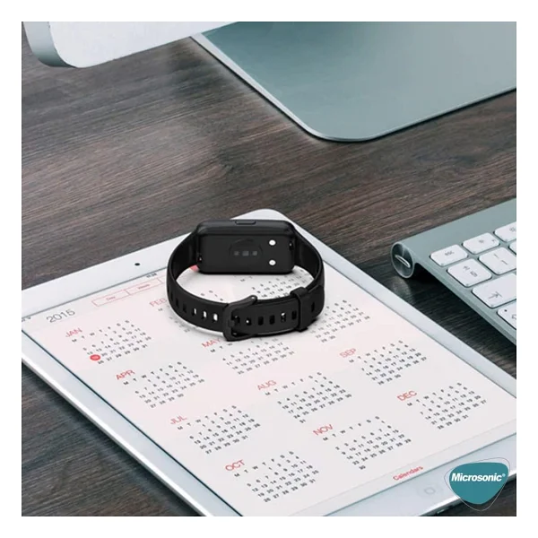 Microsonic Huawei Band 7 Lacivert Silikon Kordon - Görsel 3