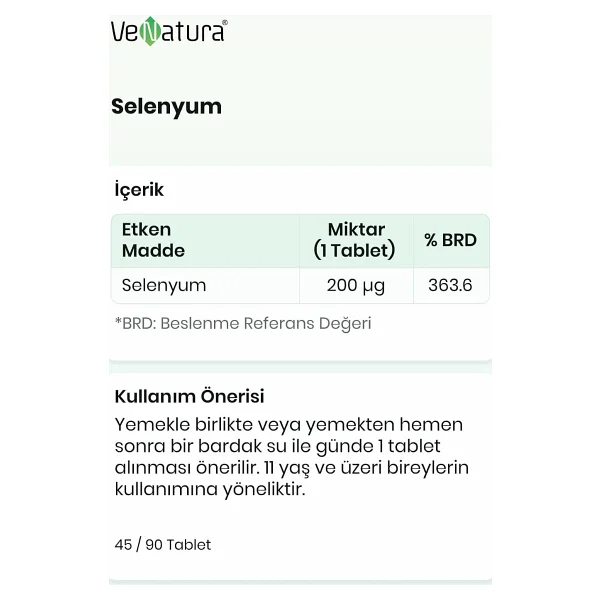 Venatura Selenyum 90 Tablet - Görsel 2