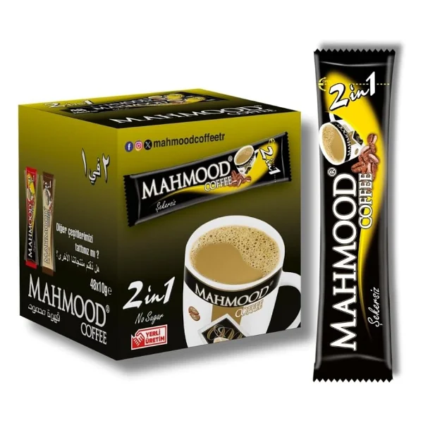 Mahmood Coffee 2'si 1 Arada Hazır Kahve 48 Adet X 10 gr (1 KOLİ - 12'Lİ) - Görsel 2