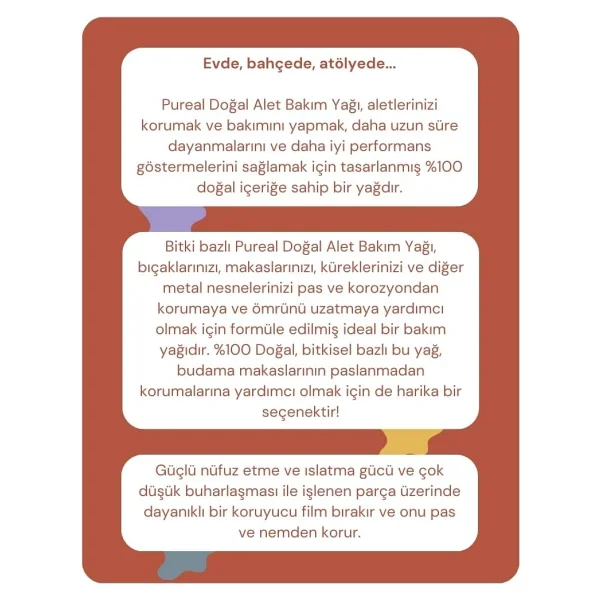 Pureal Doğal Ahşap Kesme & Doğrama Tahtası Bakım Yağı - Görsel 2