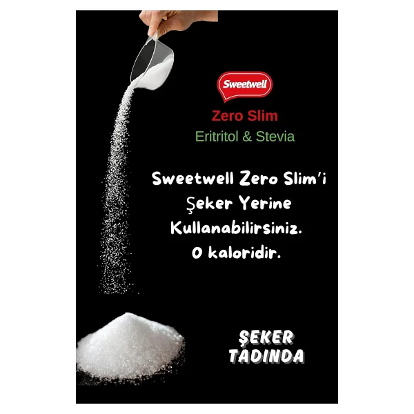 Sweetwell Zero Slim Stevia Eritritol Tatlandırıcı 1 kg - Görsel 7