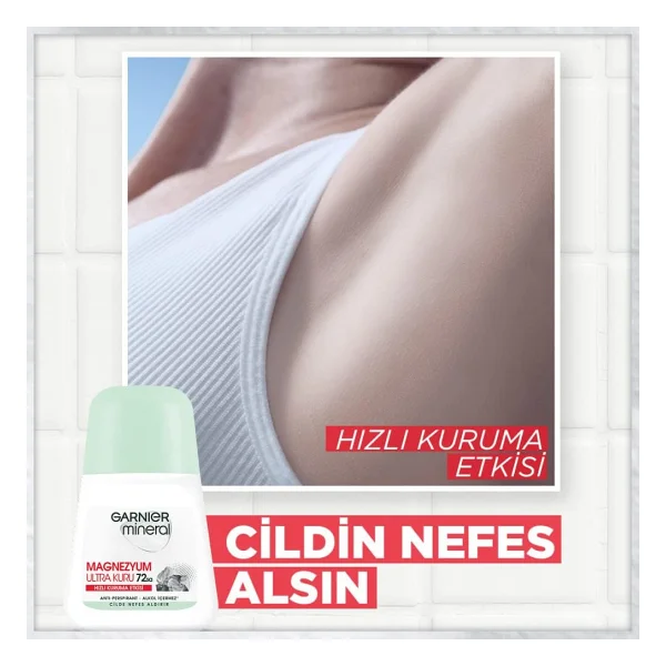 Garnier Mineral Magnezyum Ultra Kuru 50 ml 3 Adet Kadın Roll-On - Görsel 3