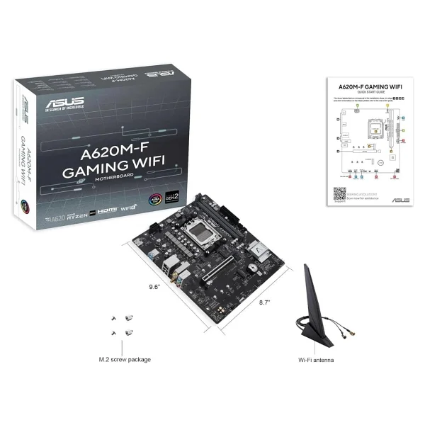 Asus Prime A620M-F Gaming Wi-Fi 2xDDR5 HDMI 1xM2 AM5 Anakart - Görsel 7