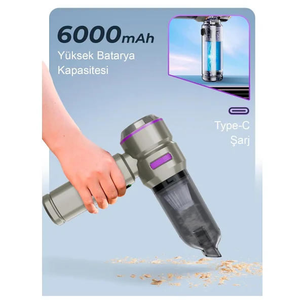 Auhma Ahv-02 Şarjlı Araç Süpürgesi - Görsel 4