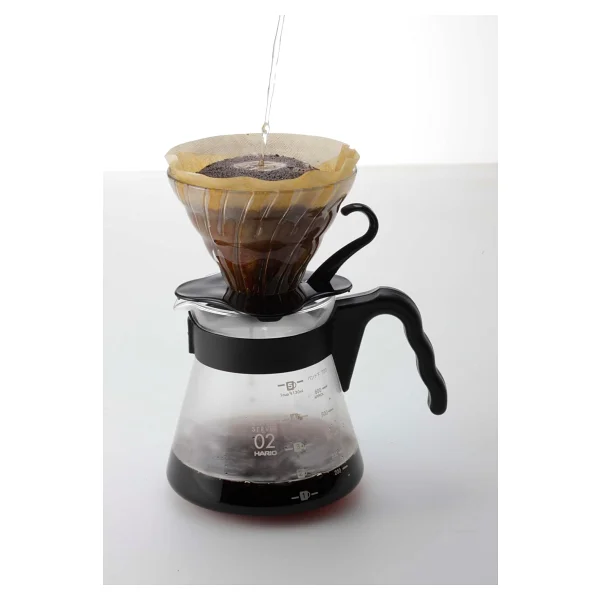 Hario V60 02 Dripper (Siyah Cam) - Görsel 2