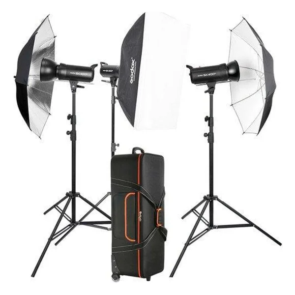 Godox SK400II 3'lü Paraflaş Seti - Görsel 3