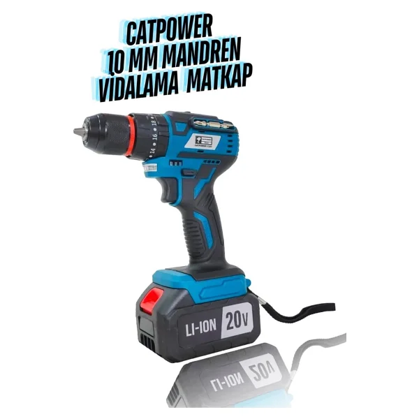 CatPower 1380 Akülü Vidalama Kırıcı Taşlama Somun Sıkma Makinesi Seti - Görsel 4