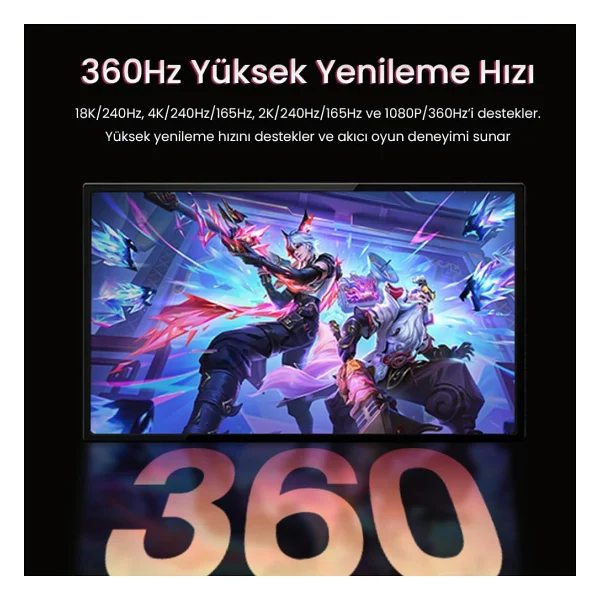 Veggieg V-H922 1 M 16k Displayport Kablo - Görsel 4