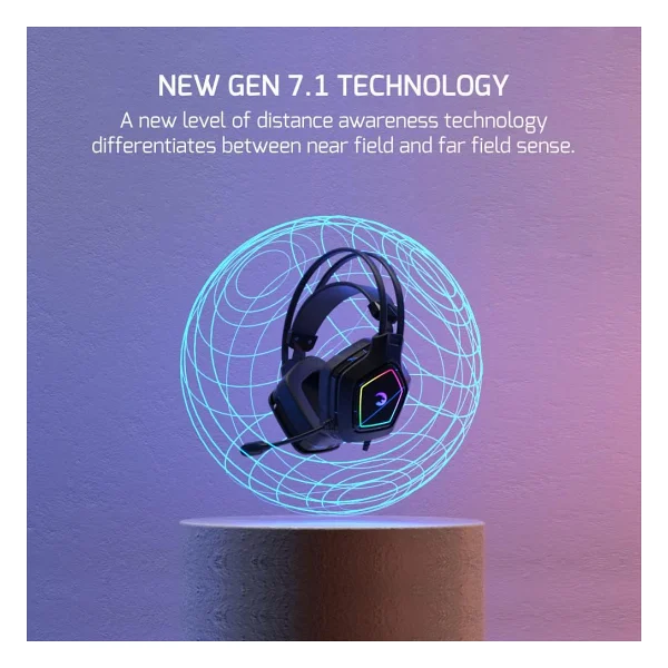 Gamepower Mihawk RGB 7.1 USB Kablolu Kulak Üstü Oyuncu Kulaklığı - Görsel 2