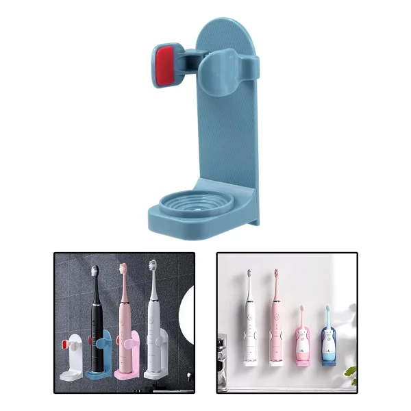 Microcase Yapışkanlı Duvara Monte Şarjlı Diş Fırçası Tutucu Stand - MAVİ AL4802 - Görsel 3