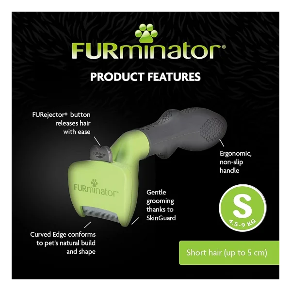 Furminator Short Hair Kısa Tüylü Köpekler İçin Temizlenebilir Tarak Small - KONG - Görsel 4