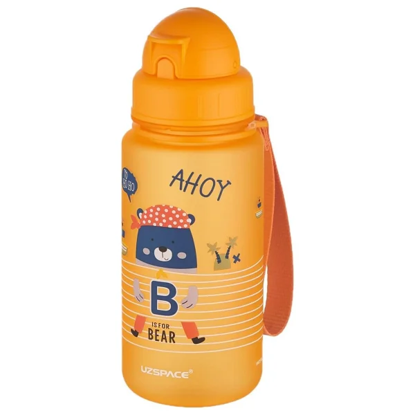 Uzspace Figürlü 400 Ml Pipetli Tritan Çocuk Su Matarası - Mavi - Görsel 6