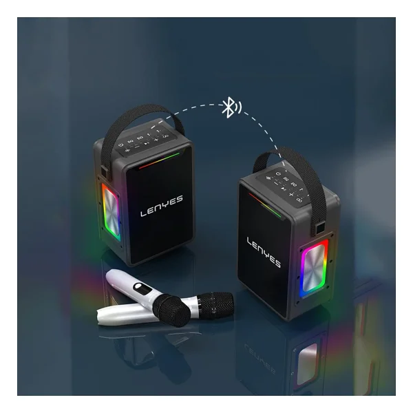 Lenyes S857 RGB Mikrofonlu Bluetooth Hoparlör - Görsel 3