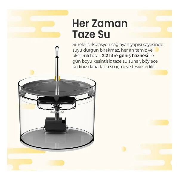 Haustier Fw3 Siyah Otomatik App Kontrollü Akıllı Kedi Mama Kabı & Otomatik Kedi Su Pınarı 2'li Set - Akıllı Beslenme İstasyonu - Görsel 7
