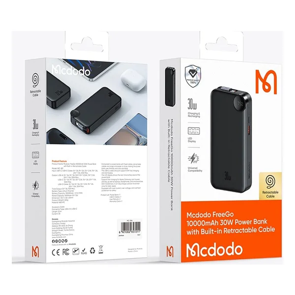 Mcdodo Mc-3870 10000 mAh Hızlı Şarj Powerbank - Görsel 6
