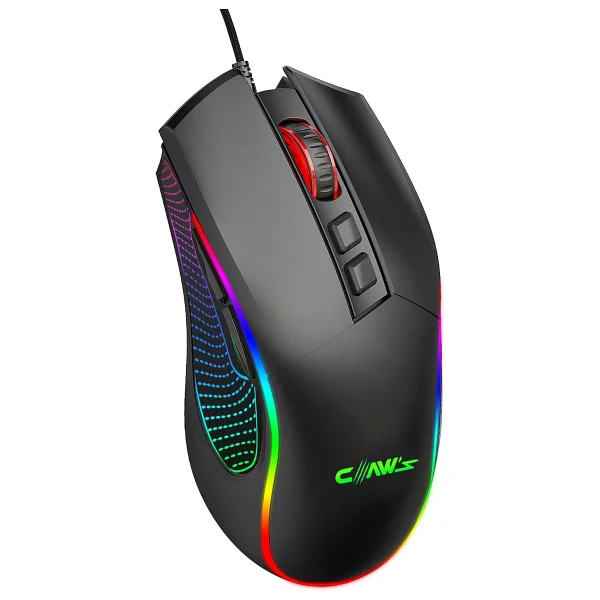 Claws Crossfire V1 RGB Makrolu Optik Kablolu Oyuncu Mouse - Görsel 4