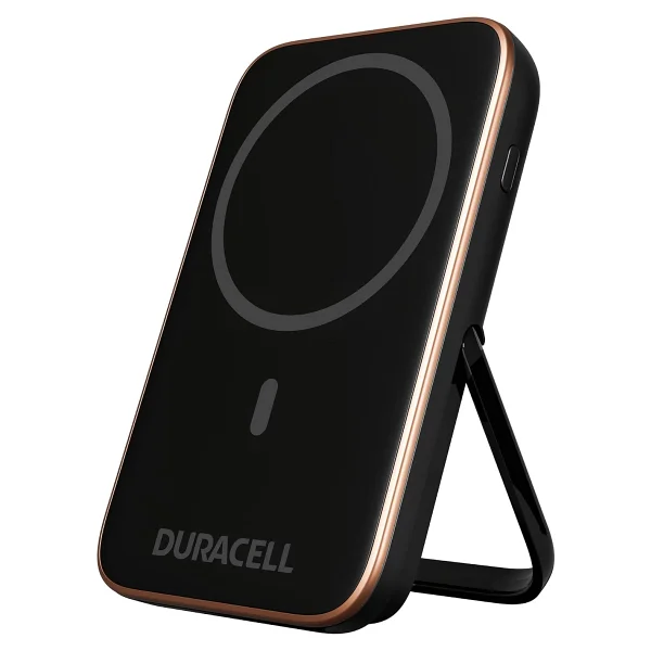 Duracell Manyetik Powerbank 5000 mAh - Magsafe Uyumlu Kablosuz Şarj Cihazı 7,5 W, 12 W USB-C Hızlı Şarj, iPhone 12 13 14 15 16 17 Pro Max, Samsung, AirPods İçin Ayaklıklı İnce Harici Pil - Görsel 6