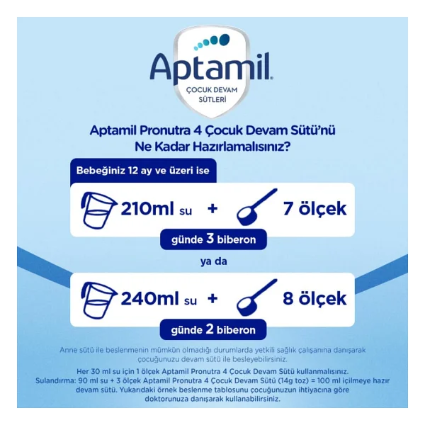 Aptamil 4 Çocuk Devam Sütü 1200 Gr - Görsel 3