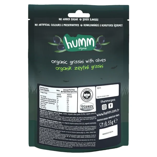 Humm Organic Zeytinli Grissini 55 Gr - Görsel 2