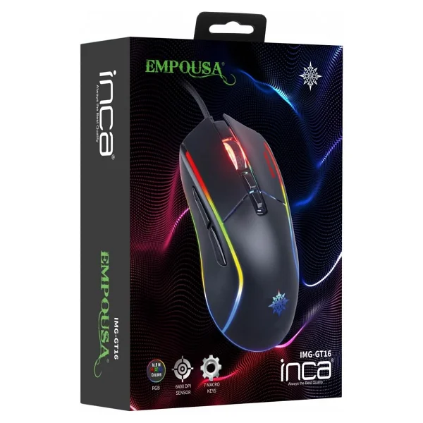 Inca Img-Gt16 RGB Kablolu Optik Oyuncu Mouse - Görsel 2