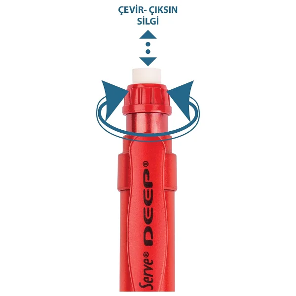 Serve Deep Metalik Kırmızı 0.7 Mm Uçlu Kalem - Görsel 2