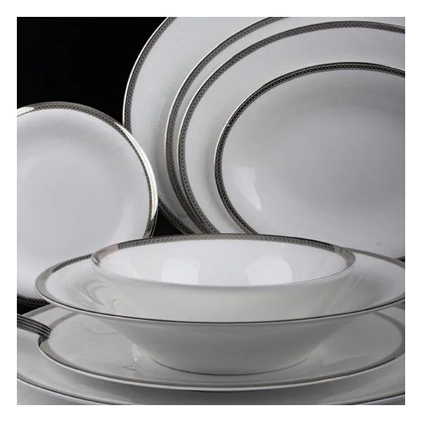 Evaliza Coupe Paisley Platin 101 Parça 12 Kişilik Yemek Takımı - Görsel 2
