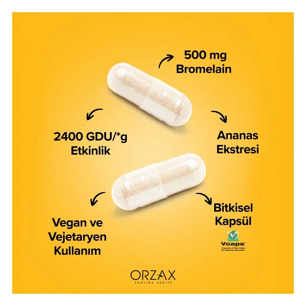 Ocean Bromelain 500 mg 30 Kapsül - Görsel 3