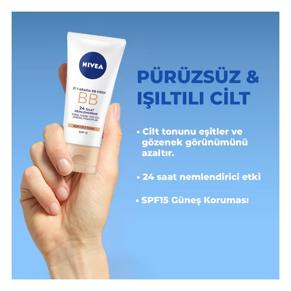 Nivea 5'i 1 Arada Açık Ton Spf 15 50 Ml Bb Krem - Görsel 2