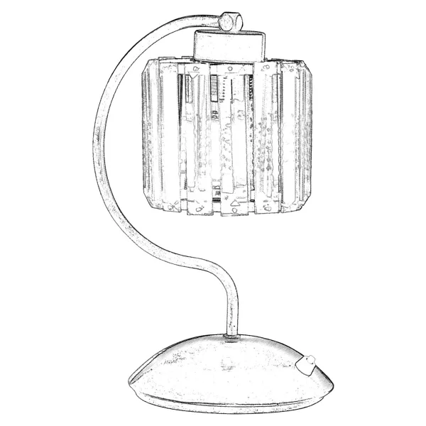 Avonnı Ml-65244-1e Eskitme Kaplama Masa Lambası E27 Metal Kristal 20x25cm - Görsel 9