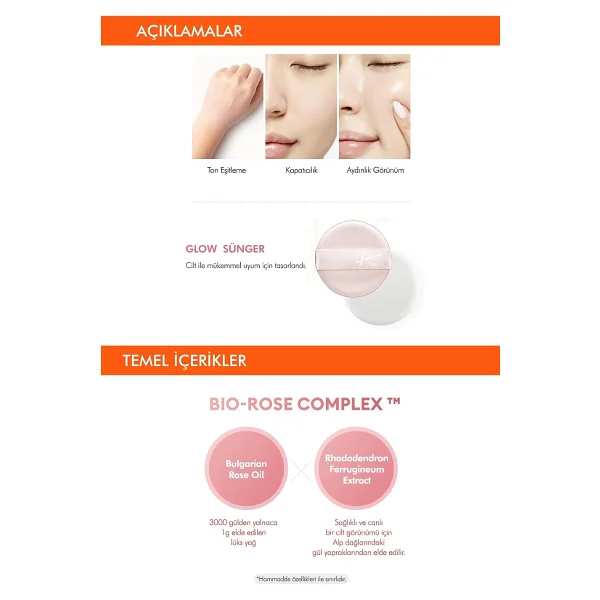 Missha Glow Tone Up Rose Pact Ton Eşitşeyici Spf 50 Pa++Krem Kapatıcı - Görsel 5