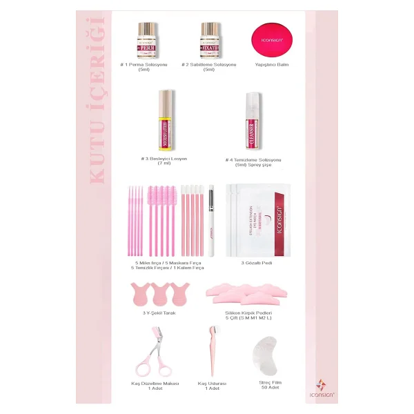 iconsign Lash Lift 2in1 Yeni Lash Lift,kirpik Lifting,perma Ve Kaş Laminasyon Seti (BÜYÜK SET)(YENİ BALM YAPIŞTIRICILI) - Görsel 3