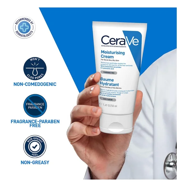 Cerave Moisturising Cream 50 ml Nemlendirici Krem - Görsel 4