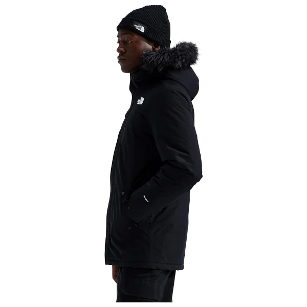 The North Face Zaneck Nf0a4m8hkx71 Kapüşonlu Kürklü Koyu Siyah Erkek Mont - Görsel 2