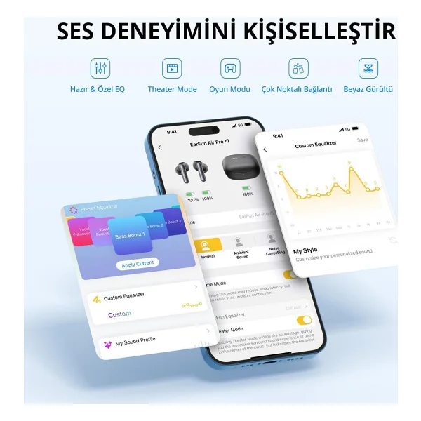 EarFun Air Pro 4i ANC TWS Kulak İçi Bluetooth Kulaklık - Görsel 8