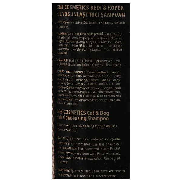 G&B Kıl Yoğunlaştırıcı 5 Lt Pet Şampuan - Görsel 3