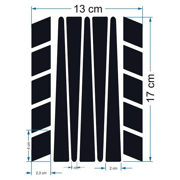 Şerit Tasarımlı Reflektif Motosiklet Kask Sticker Çınar Extreme - Görsel 4