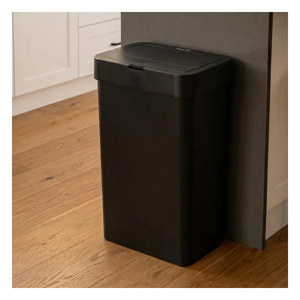 Porsima Me-05-1 Hareket Sensörlü Sessiz Kapatma Çöp Kutusu Banyo Mutfak Çöp Kovası Kapaklı Banyo Çöp Kovası 2 Adet Aa Pil Siyah 50lt - Görsel 4