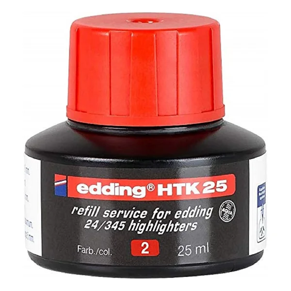 Edding Htk 25 Pembe Fosforlu Kalem Yedek Mürekkebi - Görsel 3