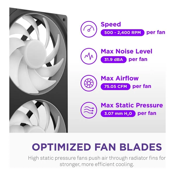 NZXT Kraken Core 360 RGB RL-KR36C-B1 İşlemci Sıvı Soğutucu - Görsel 5