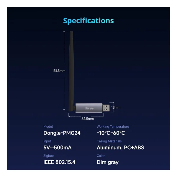 Zigbee/Thread USB Dongle Dongle Plus Mg24 - Görsel 5