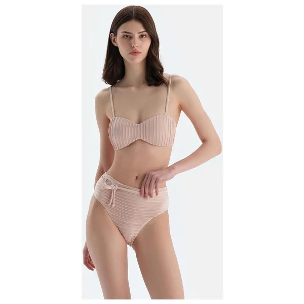 Dagi Kadın Straplez Bikini Üst, Örme, Ekru, 36 - Görsel 6