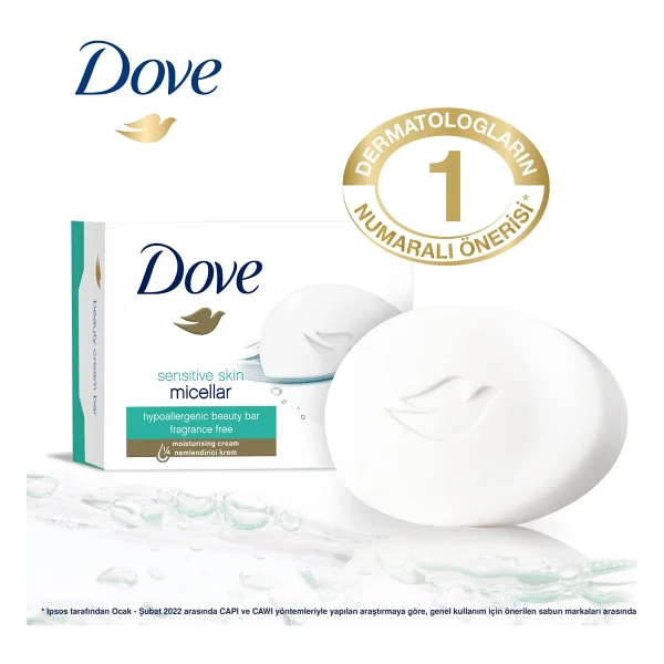 Dove Beauty Cream Bar Sensitive Skin Nemlendirici Krem 90 g (4 paketi) - Görsel 3