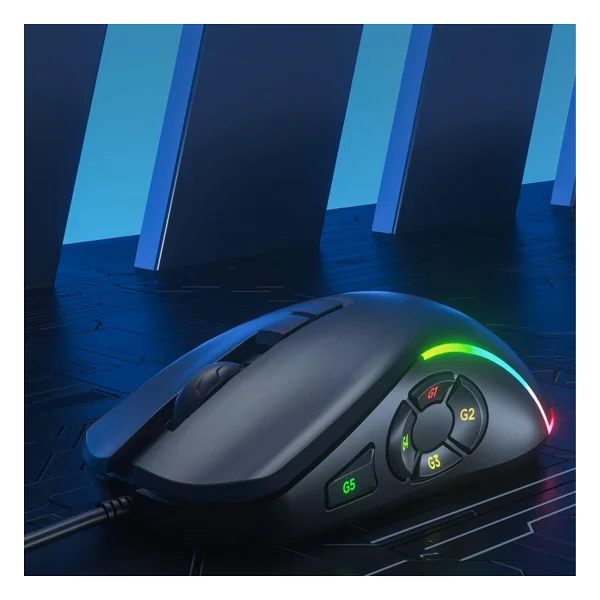 Lenovo Lecoo Ms140 RGB Ergonomik Makrolu Optik Kablolu Oyuncu Mouse - Görsel 7