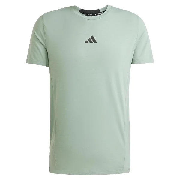 Adidas Designed For Training IS3809 Gri Kısa Kollu Bisiklet Yaka Erkek Spor Tişört - Görsel 5