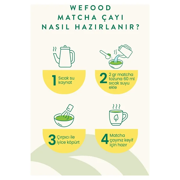 Wefood Matcha Tozu 50 Gr - Görsel 6