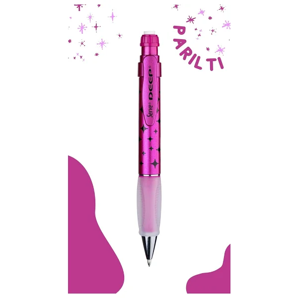 Serve Deep Uzay Temalı Metalik Pembe 0.7 Mm Uçlu Kalem - Görsel 2